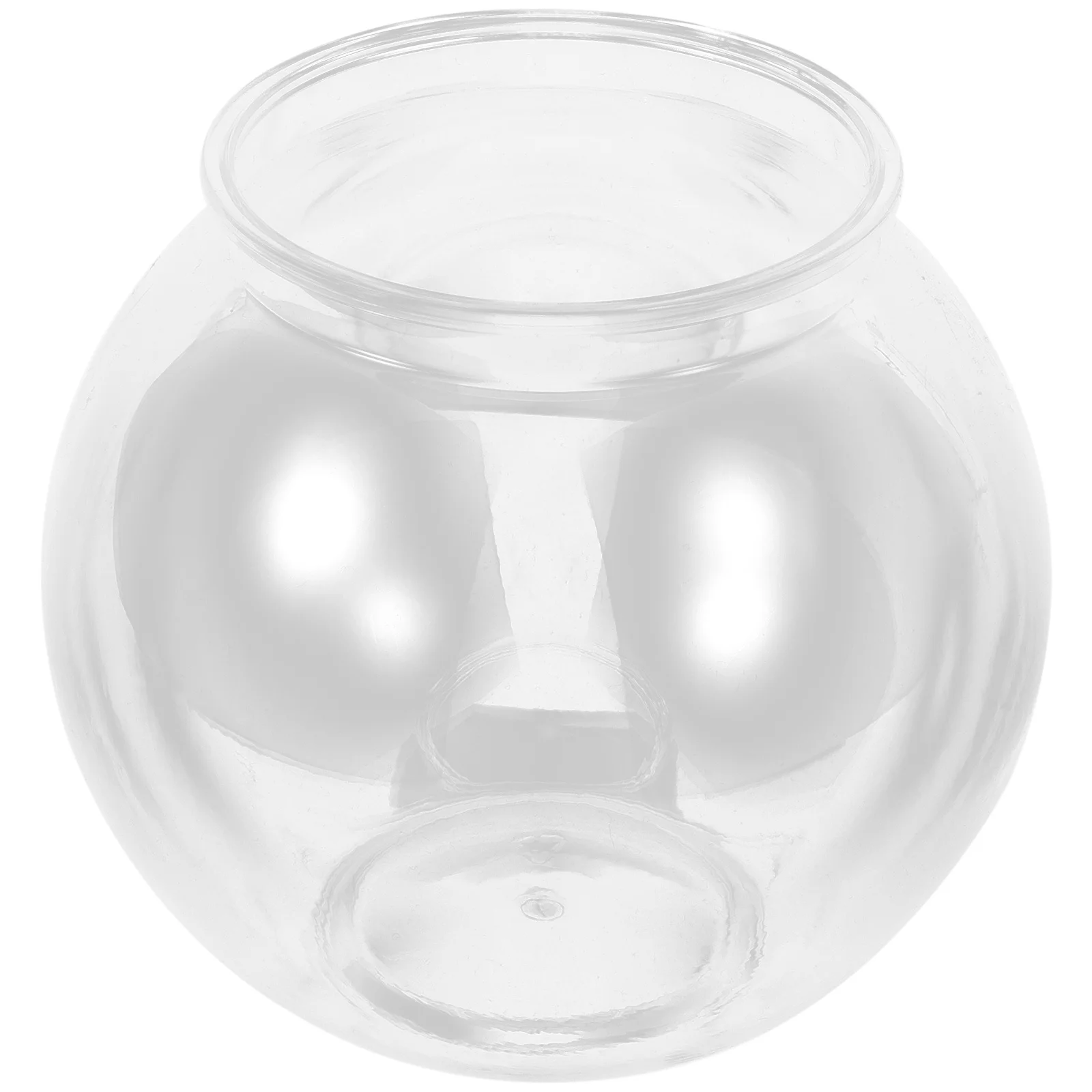 

Clear Plastic Bowl Transparent Goldfish Aquarium Lightweight Desktop Turtle Tank Home Office Decor Fish Breeding Box