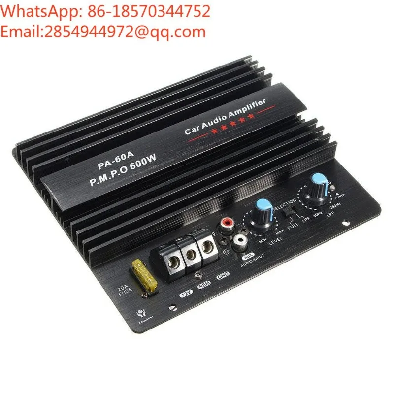 PA-60A12v Car Amplifier Board High-Power Audio Subwoofer Exposed Amplifier 12V Amplifier 600W