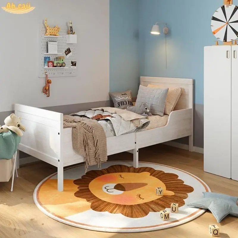 Cartoon Round Carpet Mat for Children Kid Play Pad Rug Lion Playmat Living Room Carpet Rug for Bedroom Photography Props