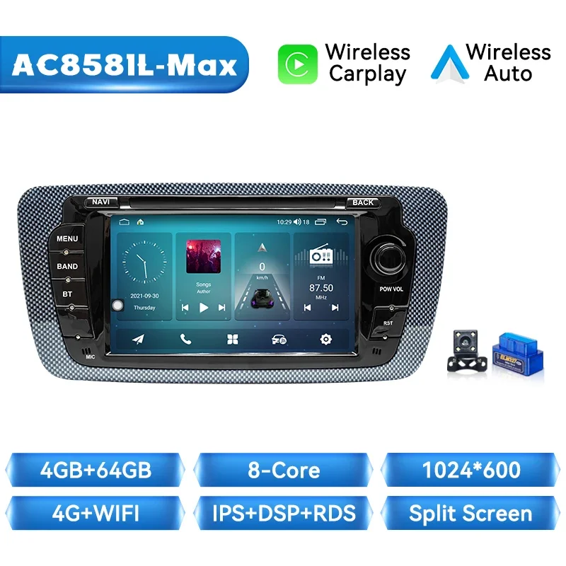 Xonrich Draadloze Carplay Android Auto Autoradio Speler Voor Stoel Ibiza 6j 2009-2013 Multimedia No 2 Din Gps Navigatie Head Unit