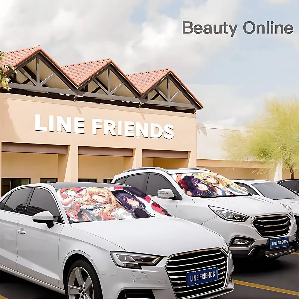 

My D-Dress-Up D-Darlings Car Windshield Funny Sun Shade Foldable UV Ray Sun Visor Protector Sunshade For Front Window