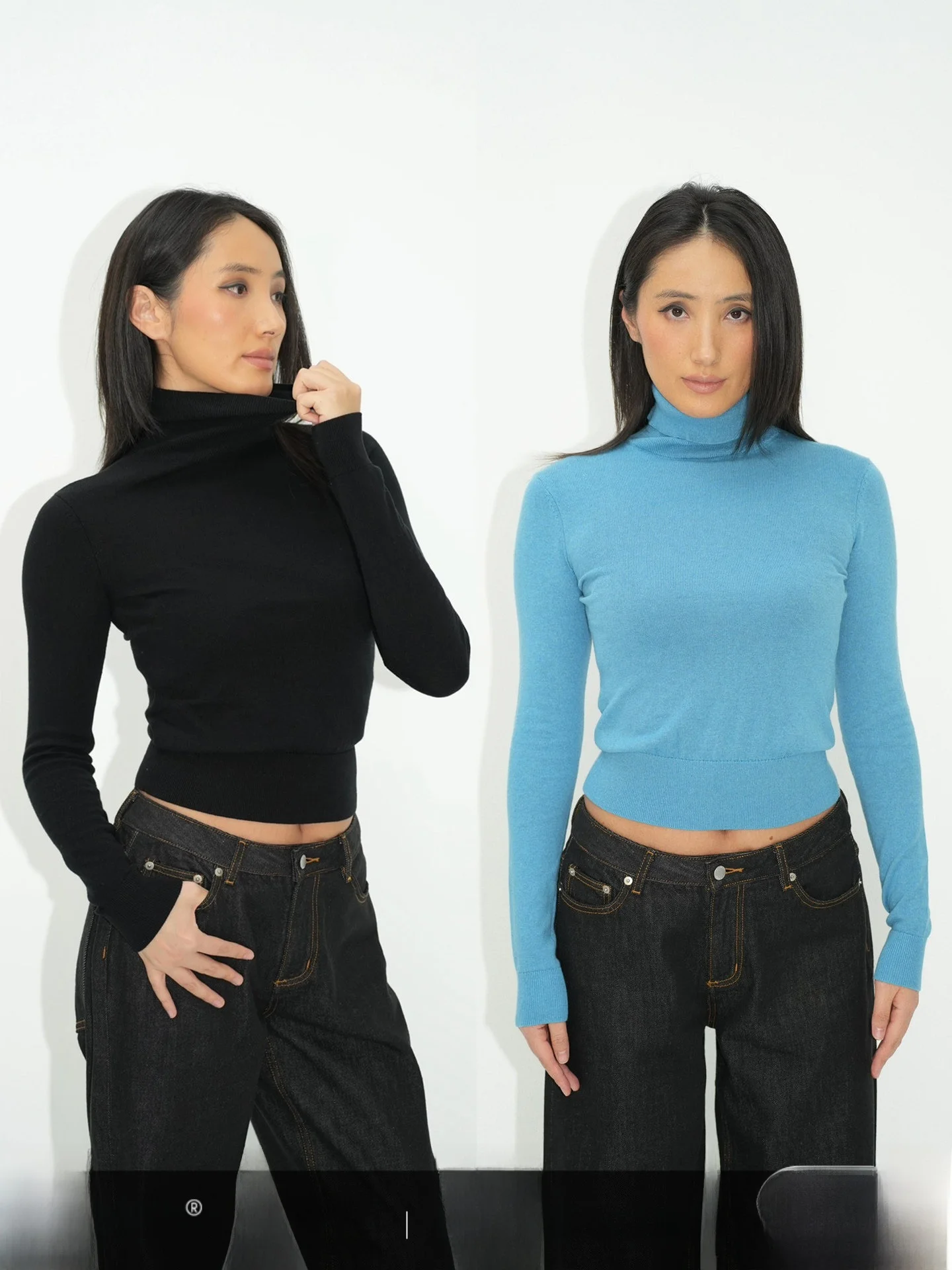 

WellD Ultra Soft Camere Cotton High Collar ort Sve Women's Base irt Autumn Winter Sle Versatile Slimming Knitwear