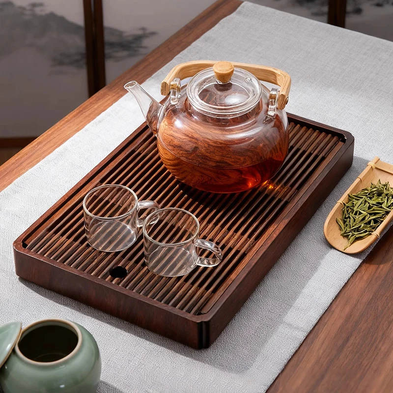 Luxury Wooden Tea Tray Table Pot Office Valet Chinese Kitchen Long Rectangle Tea Tray Living Room Bandejas Home Decorationgs