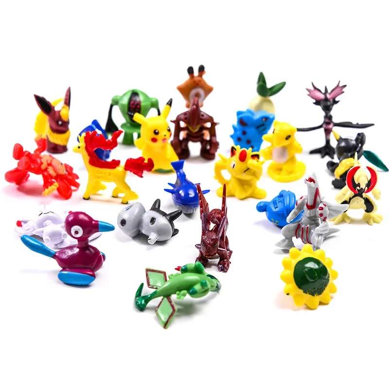 20/Uds Pokemon PokBalls figuras de acción y juguete bolas de 7cm + 20 piezas figura Mini Pokemon al azar figuras de juguete interiores para regalo de niños ﻿