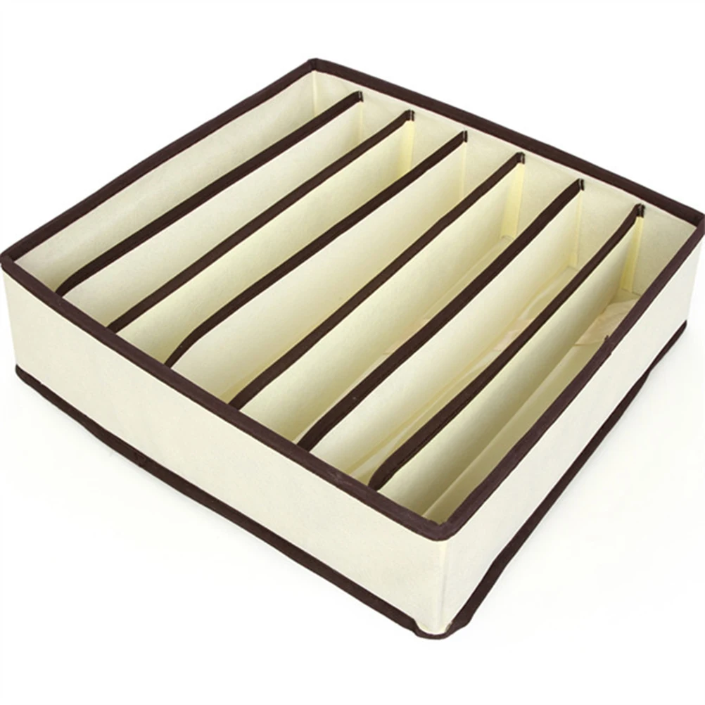 

4Pcs Underwear Storage Box Non-Woven Fabric Multi-Compartment Organizer No Lid Socks Panties Drawer Storage Case