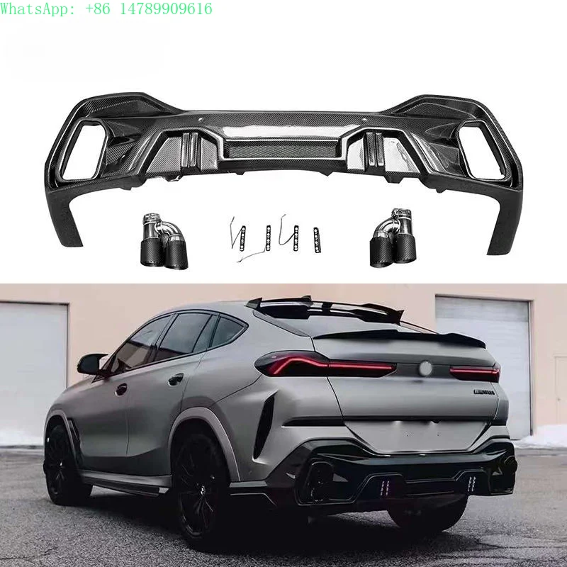 Full Custom Build With Old-to-new Body Kit ConversionG06 X6 High Quality Carbon Fiber LD Style Rear Diffuser Rear Bumper Lip For