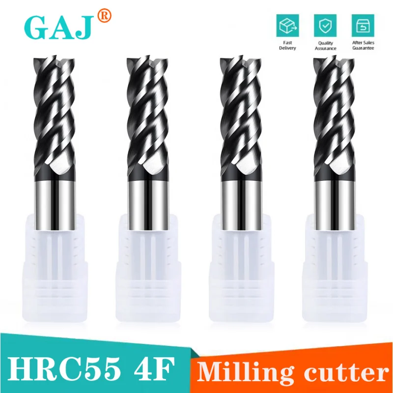 

Концевая фреза с покрытием, плоская HRC50, 4 флейты, 4 мм, 6 мм, 10 мм, 16 мм, 20 мм, твердосплавный сплав, фреза из вольфрамовой стали, концевая фреза, инструмент с ЧПУ