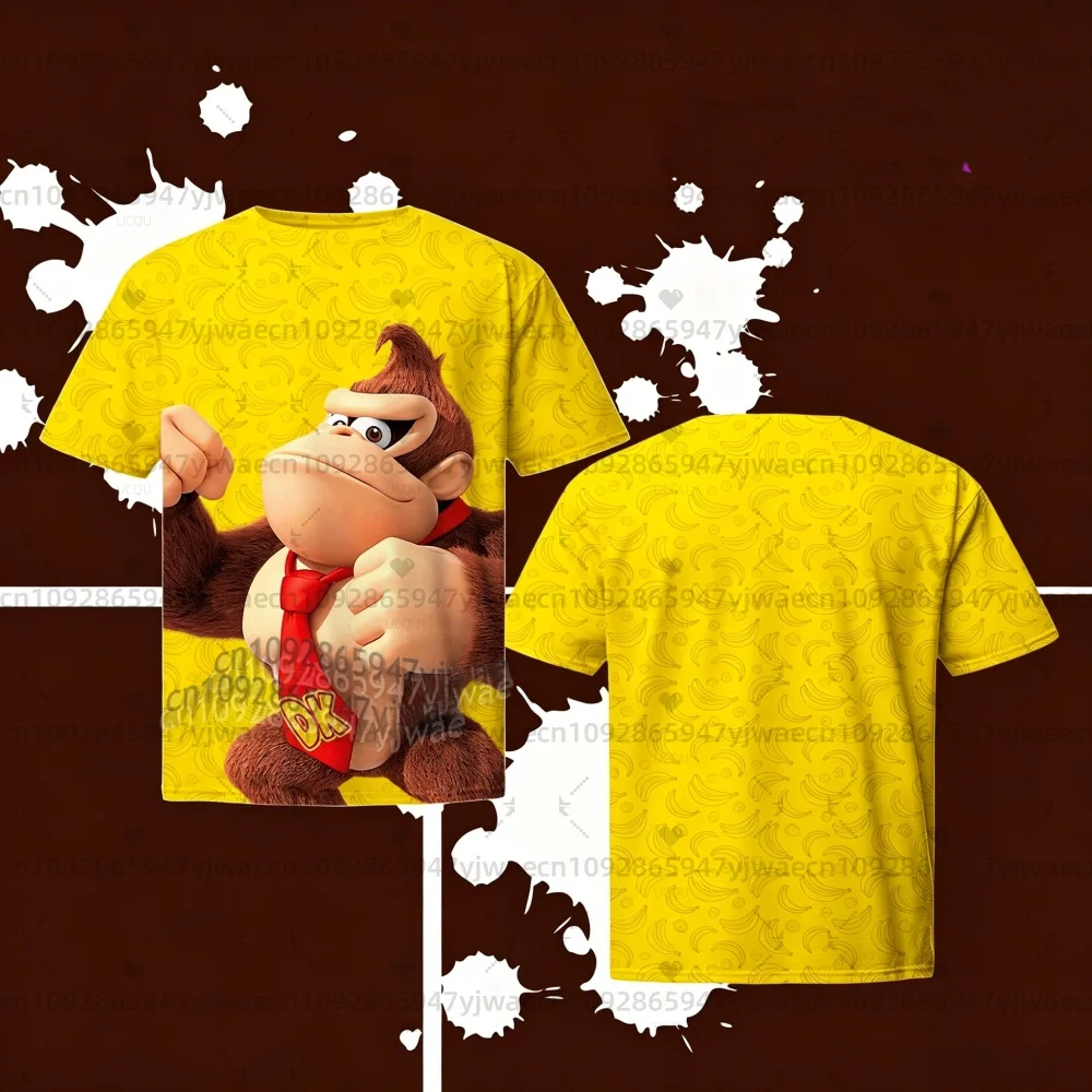Koszulka męska Super Mario Bros. Yoshi Peach 2026, letnia sukienka dla dzieci, koszulka chłopięca, koszulka męska damska z krótkim rękawem, urocze koszulki urodzinowe dla dzieci. — zdjęcie 6