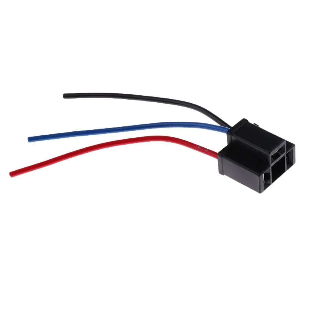 Durable H4 Fog Light Female Socket Lamp Wire Harness Adapter 3 Wire Lamp Holder for Car LED Upgrade