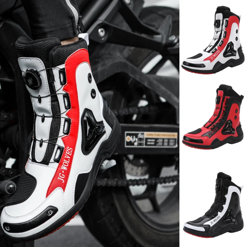 

Мужские мотоциклетные ботинки для верховой езды, Bota, мотокросс, Botas, мото моторные лодки, обувь для гонок на мотоциклах, карьерные велосипедные скоростные ботинки