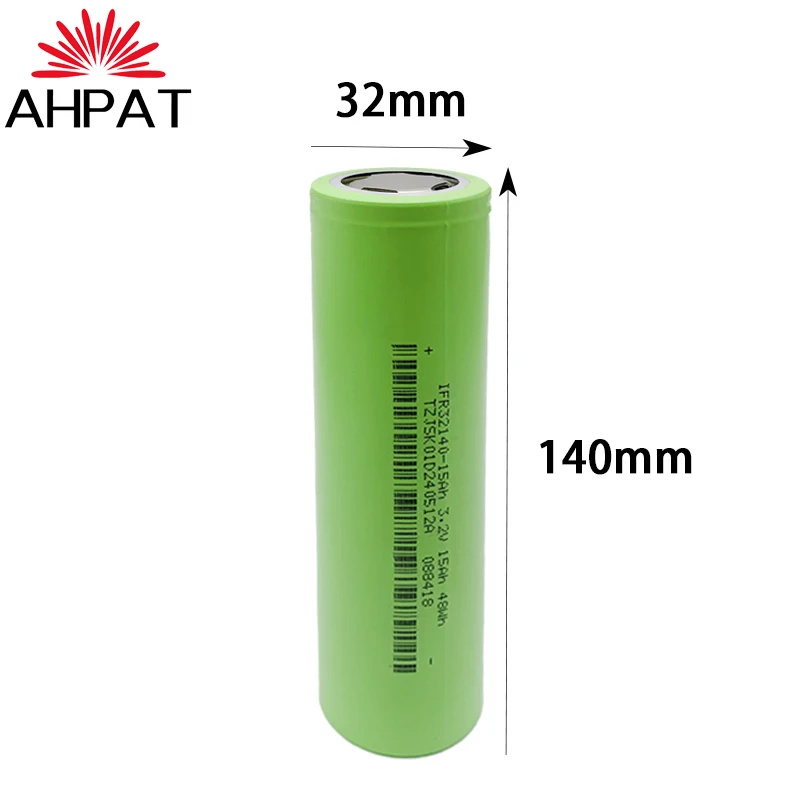 3.2V 15Ah Brand new 32140 DIY12V 24V Lifepo4 cylindrical battery rechargeable lithium iron phosphate 3.2V cylindrical battery image 3