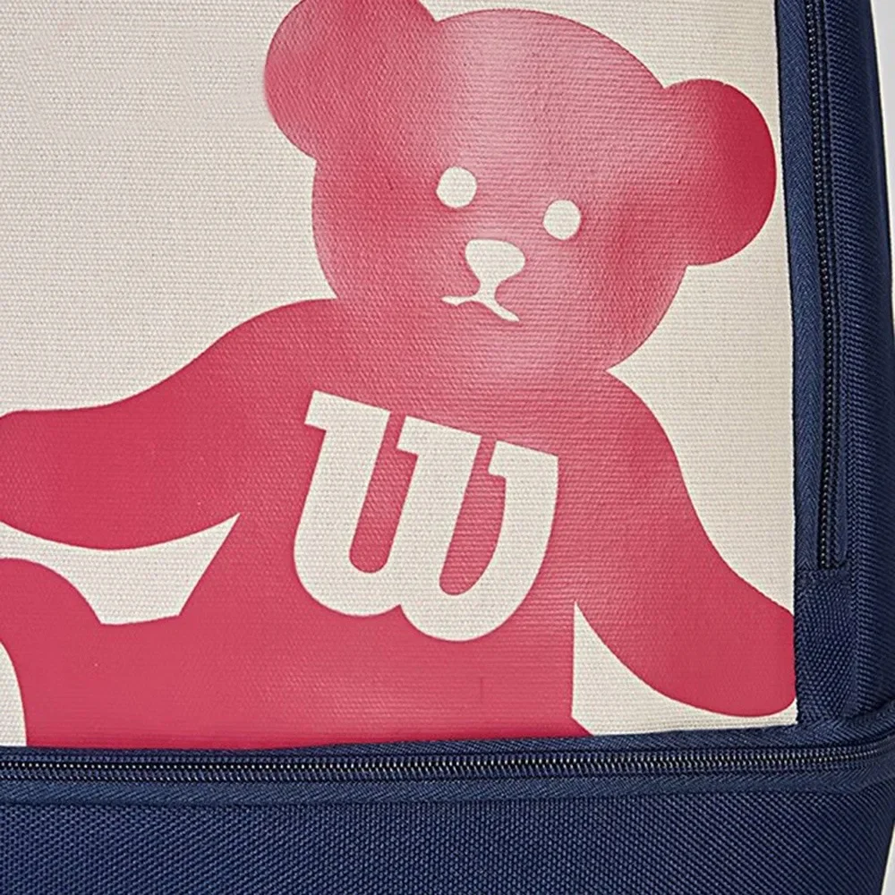 Wilson กระเป๋าเทนนิส Little Bear กระเป๋าใส่ไม้เทนนิส กระเป๋าเก็บของ กระเป๋าเป้สะพายหลัง กระเป๋าเป้พิมพ์ลาย สามารถรองรับไม้ได้ 1-2 ไม้ WR 8027002001