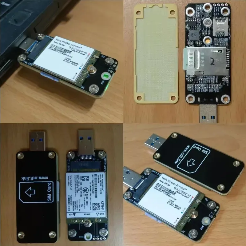 High Speed M.2 Key B To USB 3.0 Adapter with Dual SIM Card Slots & Hot Swap Support for 4G 5G Module Testing and Development