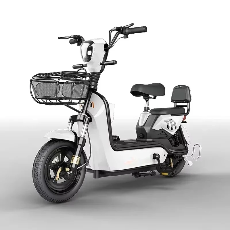 48V 12Ah 350W Electric City Bike Adult with Electronic Features Rear Hub Motor & Aluminum Alloy Fork