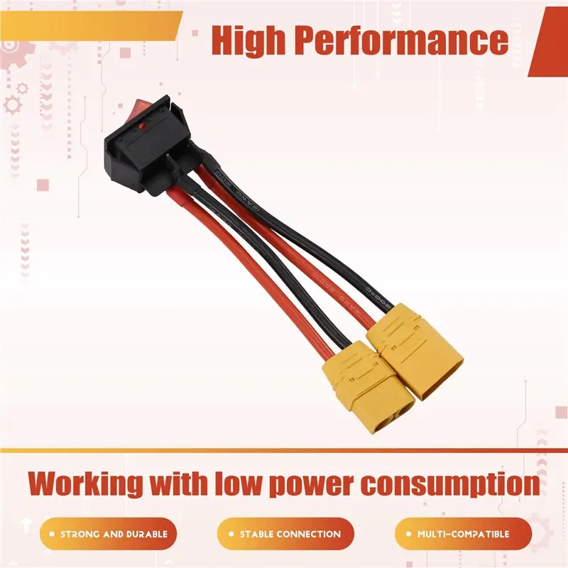 3CGRO-XT90 Plug 30A High Load Electronic Switch Power On-Off Switch For RC Drone For UAV Battery ESC Connections