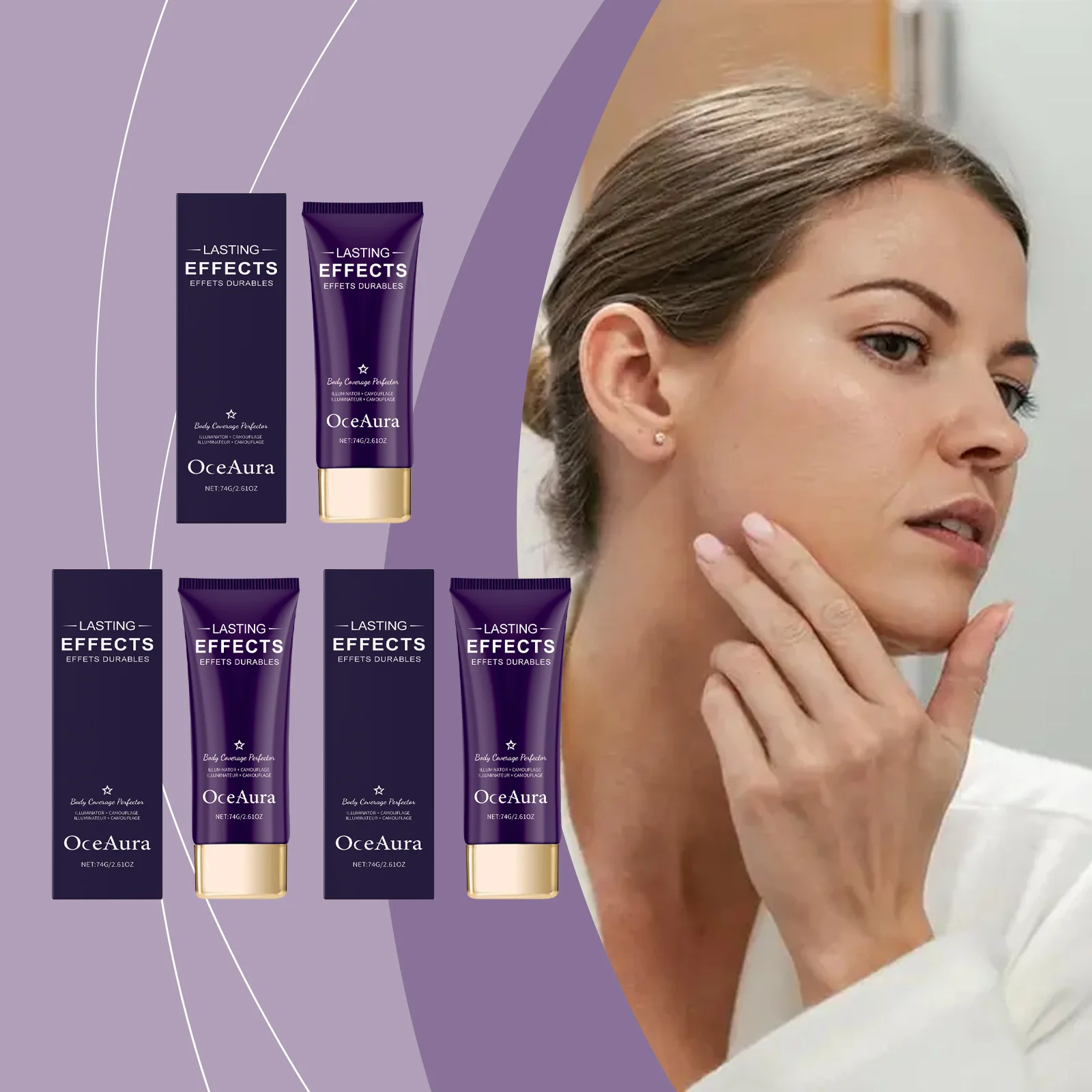 

Lightweight Concealer Brightening Long Lasting Covering Blemishes Acne Whitening Oil Control Soft Moisturizing Foundation Cream
