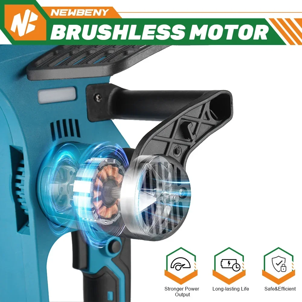 Tronçonneuse électrique sans fil sans balais, scie à bois aste, jardin, coupe, exploitation forestière, batterie Makita 18V, 2000W, 12 pouces, 18000