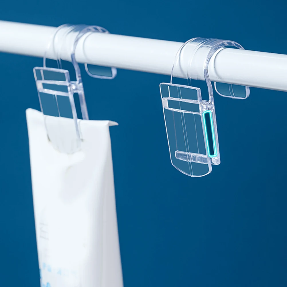 

12Pcs Transparent Hanging Clip Storage For Bathroom, Magic Multifunctional Clip Hook For Toothpaste, Towel, Facial Cleanser