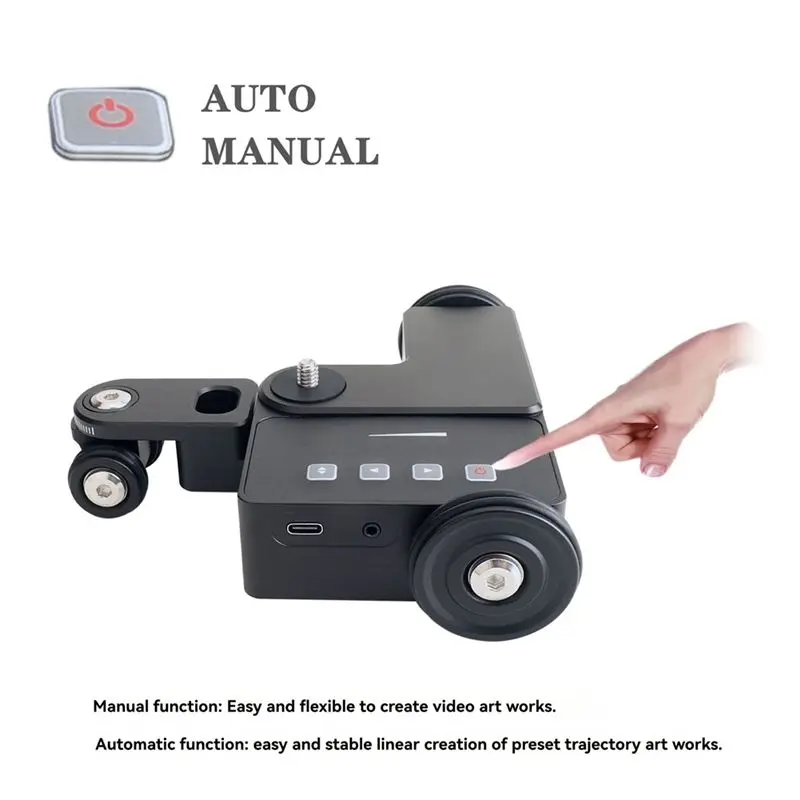 B92B Electric Photography Trolley Focus Tracking Slide Rail for Camera Phone for GoPro Smart Silent Aluminum Alloy 3kg