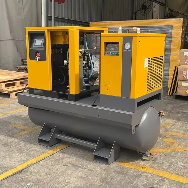 低騒音10HP 15HP 20HP 30HPロータリーサイレントエアコンプレッサー8バール10バール12バール16バール産業用スクリューエアコンプレッサー