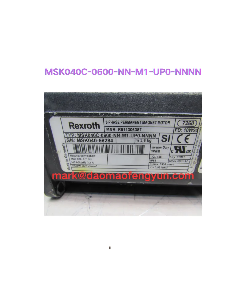 

Серводвигатель MSK040C-0600-NN-M1-UP0-NNNN б/у, протестирован, в хорошем состоянии