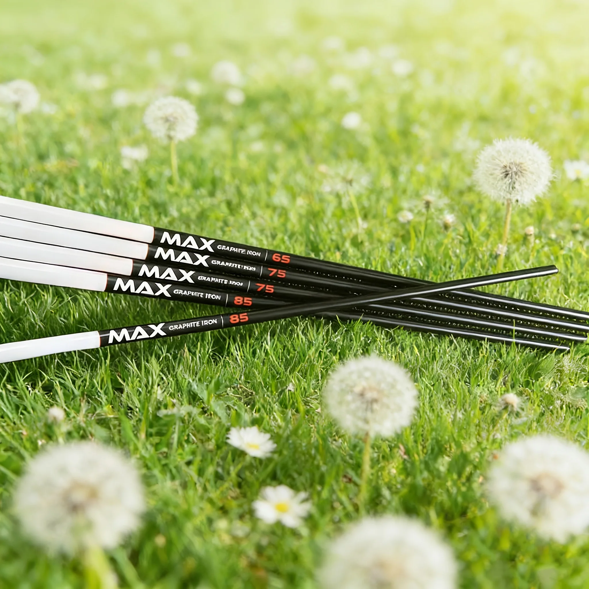 

Golf Irons, Featuring Red and Black Max Carbon Fiber Shafts, Available in 65/75 and 85 Weight Classes