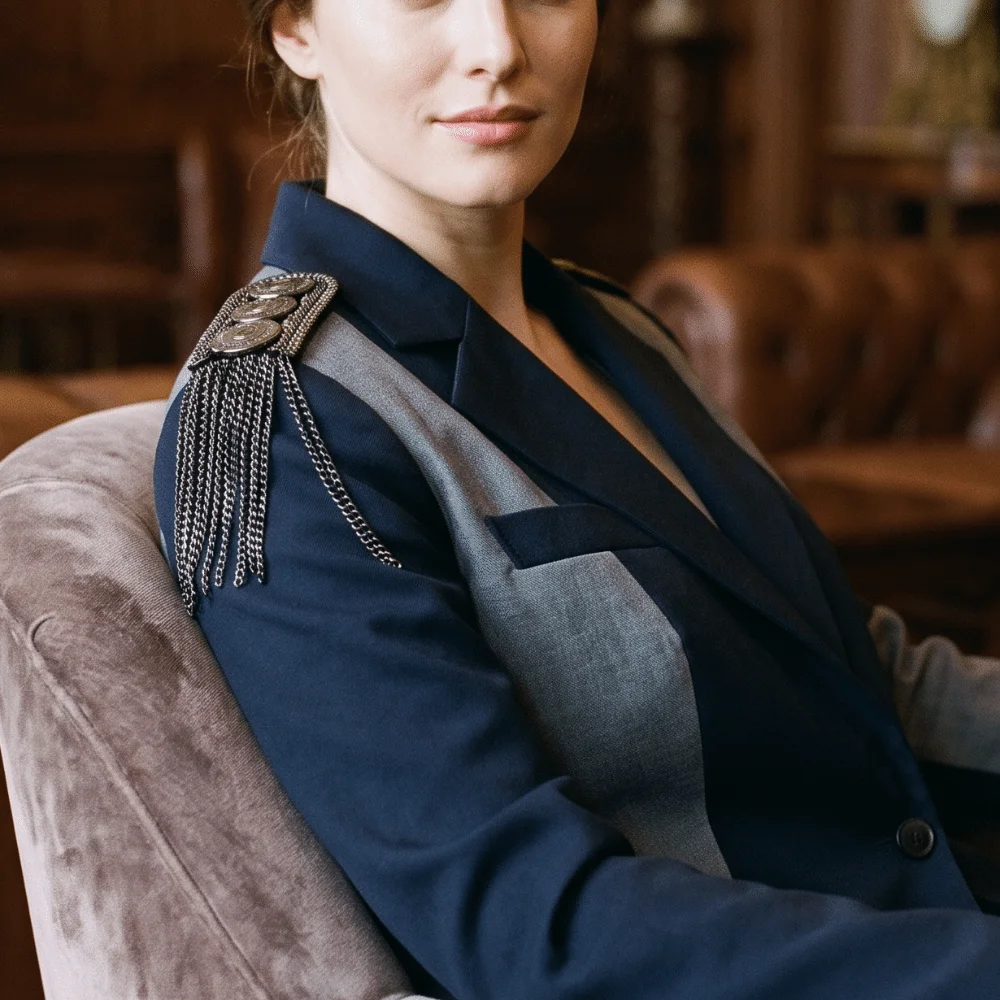 Luxury Alloy Shoulder Epaulets Decorative Chain Tassel Shoulder Board Retro DIY Fringe Shoulder Ornament Suit Jacket