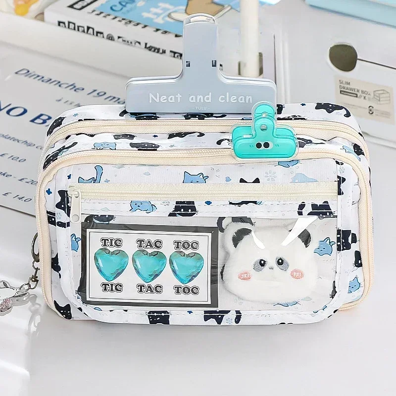 Student Pencil Case Super Large Capacity Pencil Case High Value for Girls Simple Style Stationery Box Stationery  Pencil Cases