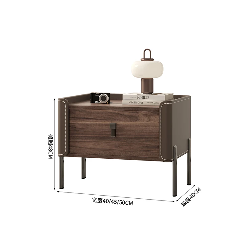 Design Elegant Trendy Bedside Table Storage Drawers Aesthetic Modern Night Table Space Saving Mesita De Noche Bedroom Furniture