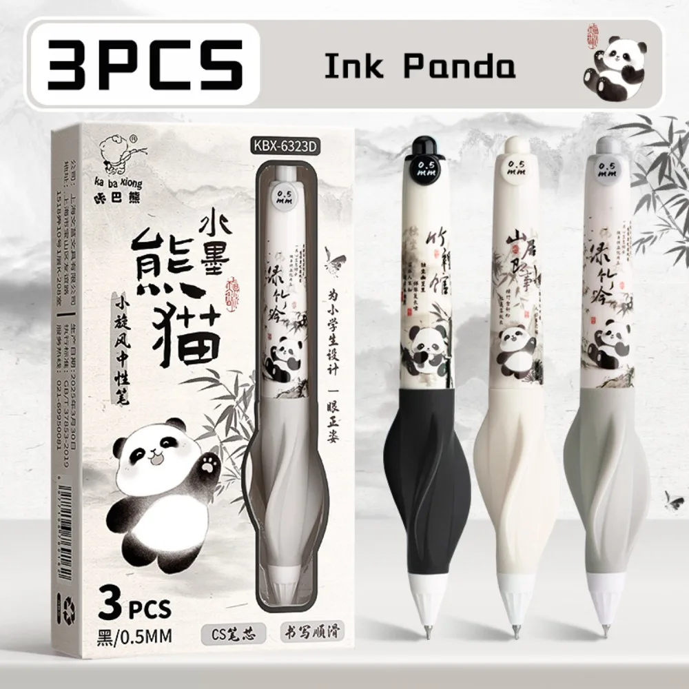 

3 шт., новая 0,5 мм, гелевая ручка с черными чернилами, наконечник CS, быстросохнущая шариковая ручка, инструмент для письма, студенты