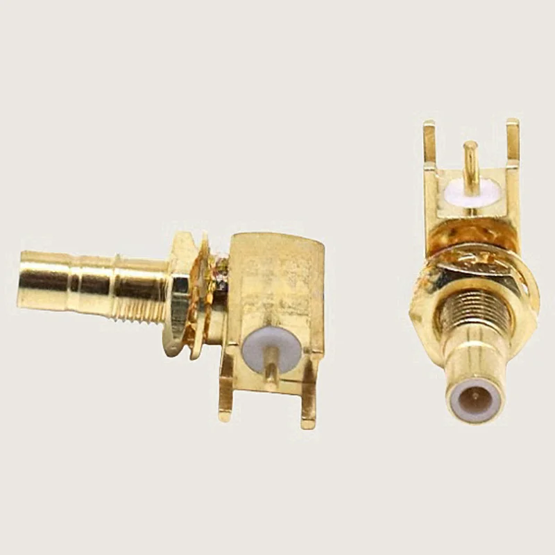 

10 шт./лот SMB-JYWHD SMB90 градусов изгиб мужской головки припой розетка для панели печатной платы с гайкой фиксации