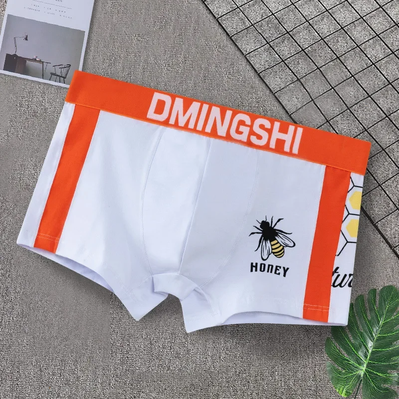 

Men's Underwear Cotton Trend Boxer Shorts Personalized Printing Breathable Cute Briefs Panties Comfortable Underpants