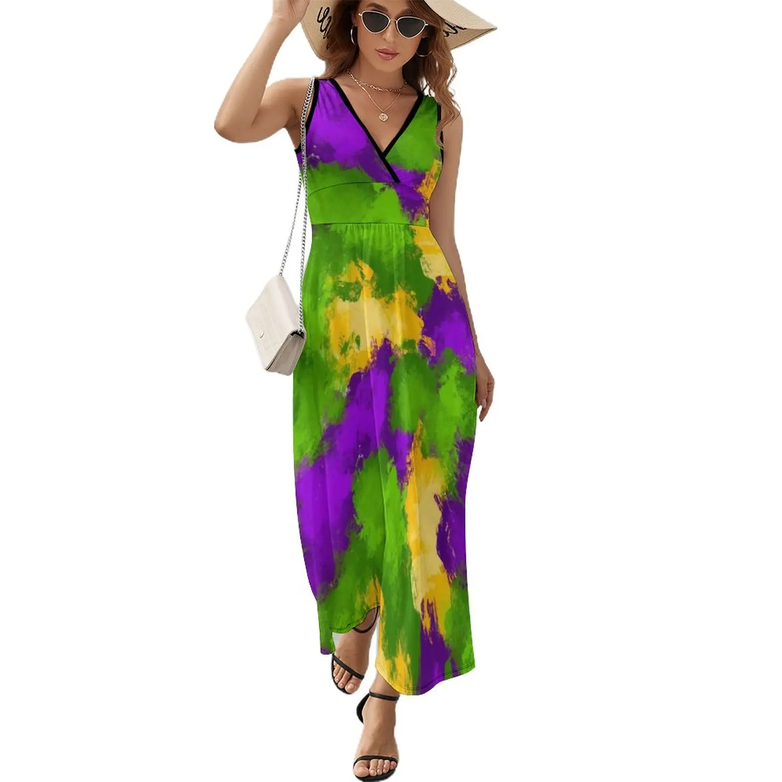 

Mardi Gras Splash Sleeveless Dress women's summer dresses 2023 women's evening dresses