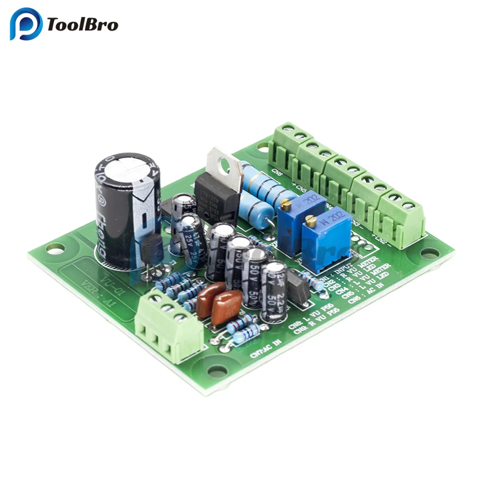Imagem -04 - Nível Audio Meter Stereo Amplifier Board Indicador de Nível Ajustável com Driver Pcs 912vdc vu