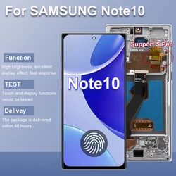 Super AMOLED Note10 N970F N970F/DS Screen Replacement for Samsung Galaxy Note 10 LCD Display Touch Screen Digitizer with Frame