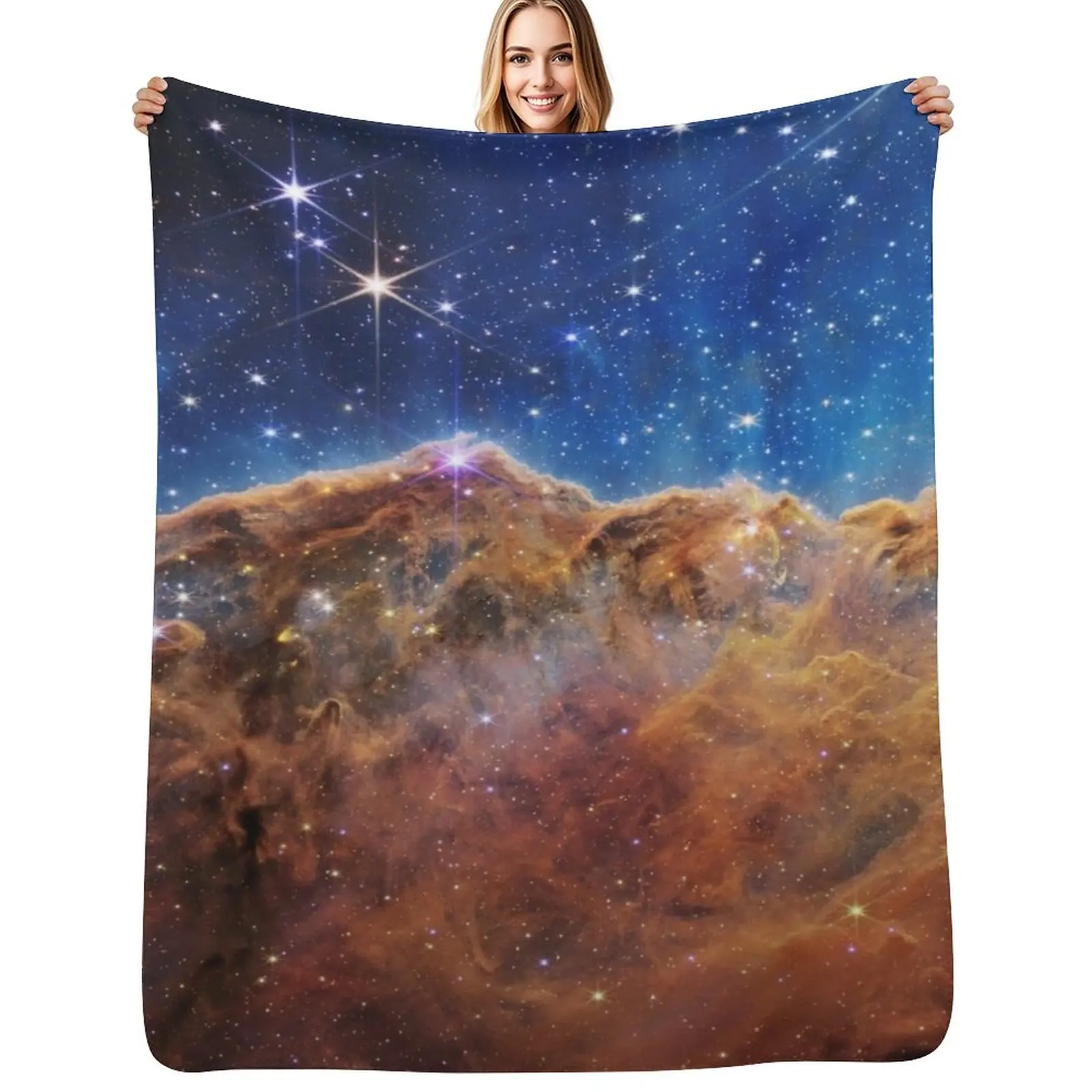 JWST Cosmic Cliffs in the Carina Nebula (14K resolution) Throw Blanket Luxury Designer Decoratives christmas gifts Blankets