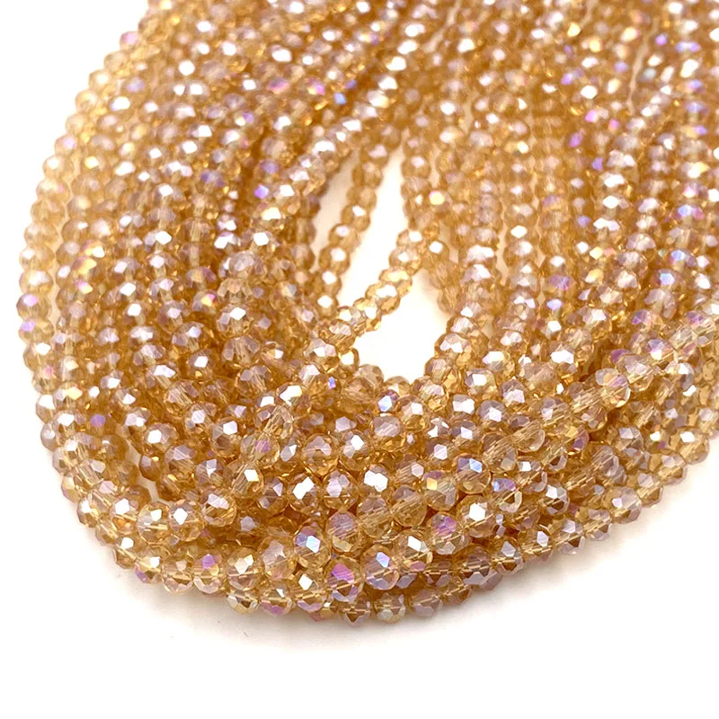 2 3 4 6 8mm Kristal Kralen Rondelle Losse Spacer Glas Facet Kralen voor Sieraden Maken DIY Handwerken armband Accessoires
