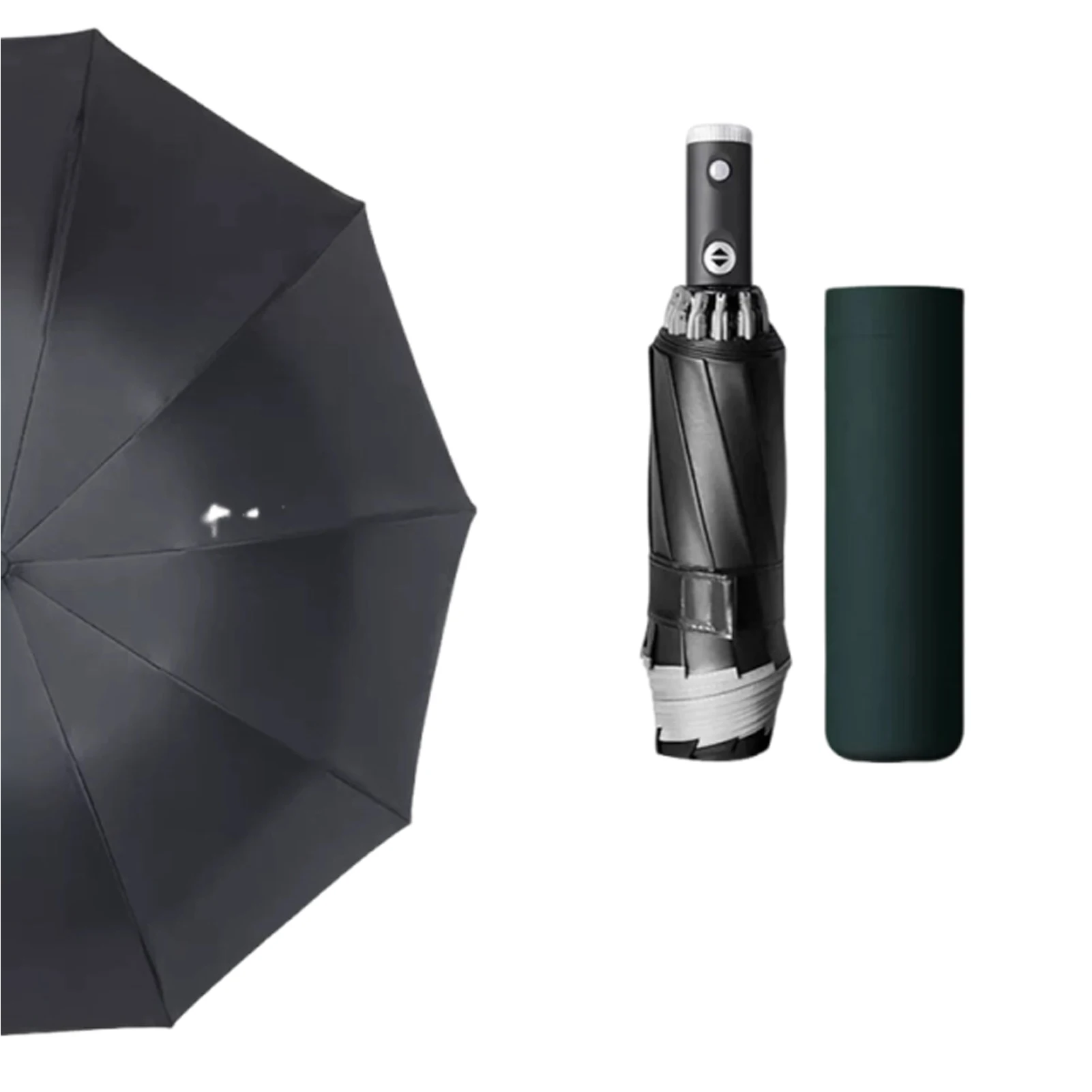 Fold Garden Parasols With LED Light Enjoy Sunlight And Shade In Garden Automatic Switching Umbrella