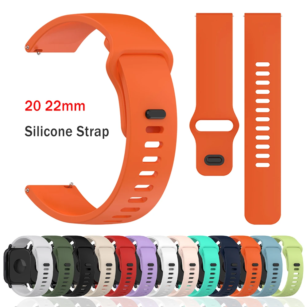 Pulseira esportiva de silicone para xiaomi watch s4, pulseira para mi watch 2 pro/s3 s2 46mm s1, pulseira ativa 20mm 22mm, acessórios