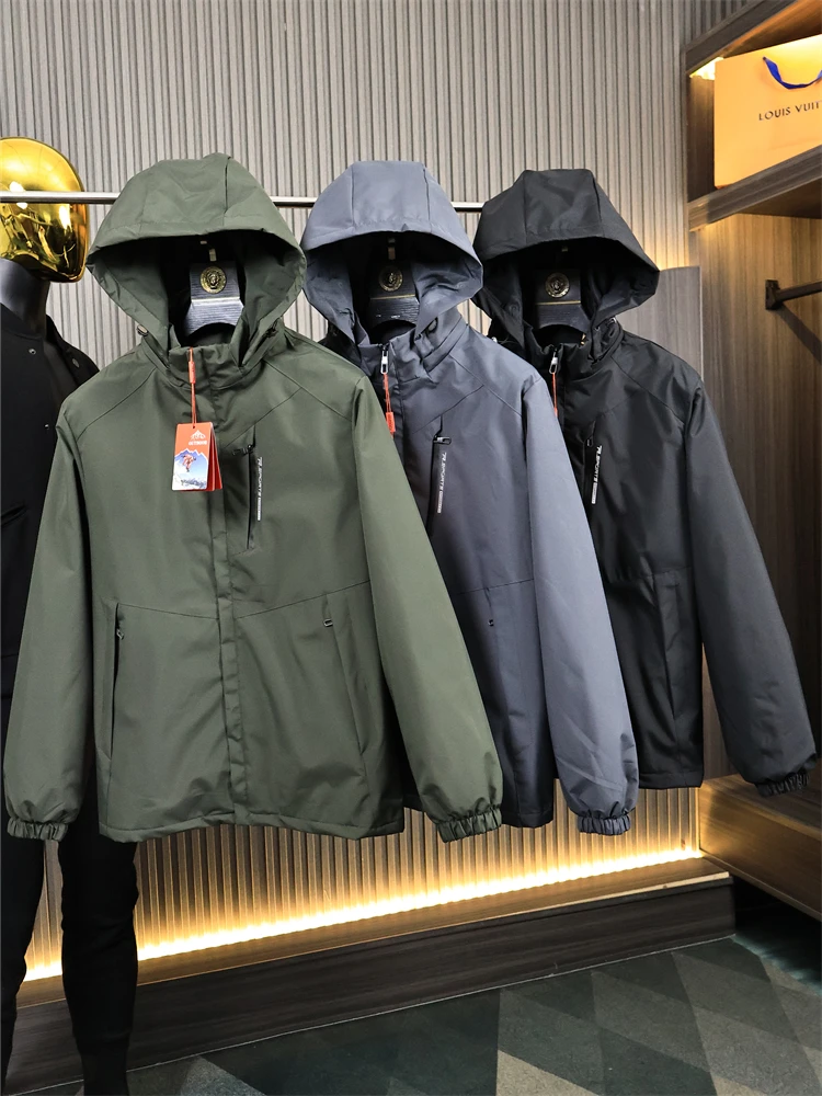 

aphene Heated Hooded Men's Cotton Jaet Autumn Winter Outdoor Sports Windproof Waterproof Faion Urban Sle Thiened Wa...