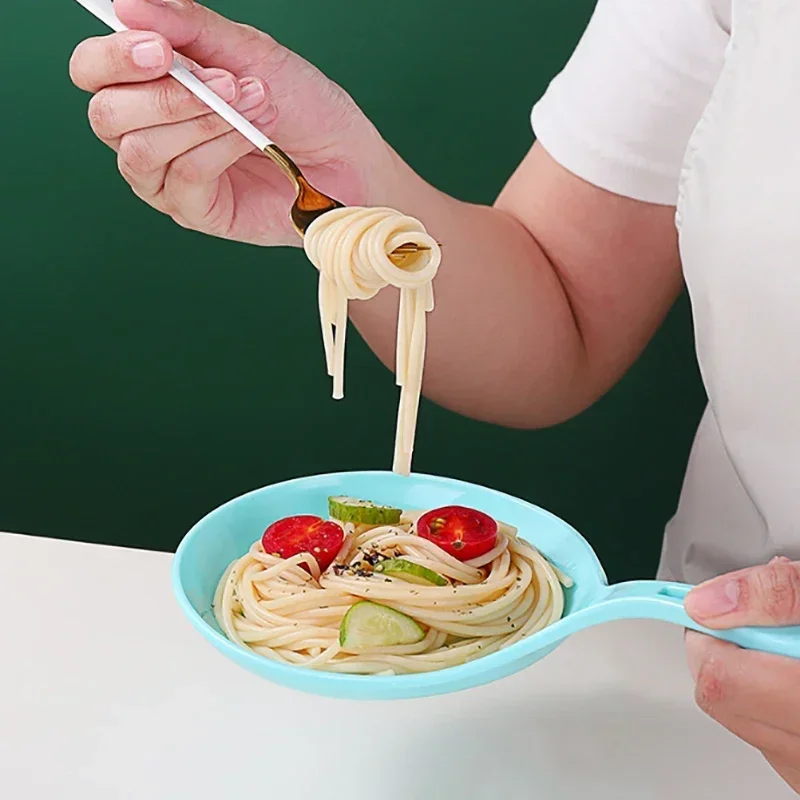 

1pcs Korean Handheld Dish Fashion White with Handle Large Spoon Tray Fries Fried Chicken Snack Plate Fruit Dessert Cake Platter
