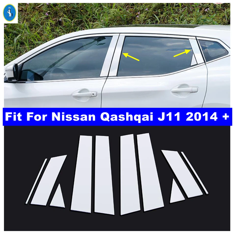 

Car Door Window Pillar B C Column Pillar Posts Decor Panel Cover Trim For Nissan Qashqai J11 2014 - 2021 Exterior Accessories