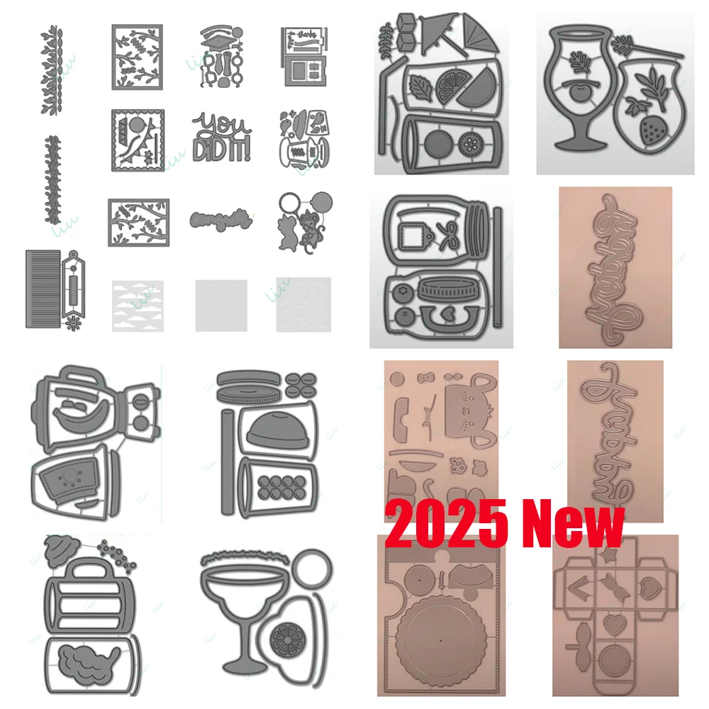 

2025 New Tree Branches Backdrop: Landscape Party Mouse Metal Cutting Dies for DIY Scrapbooking Photo Album Decoration Handmade