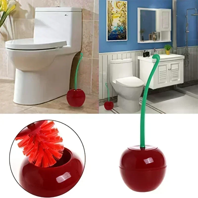 1pc Toilet Brush,Household Bathroom Cleaning Tool Cleaner and Base for Storage and Organization,Thick Bristles for Deep Cleaning