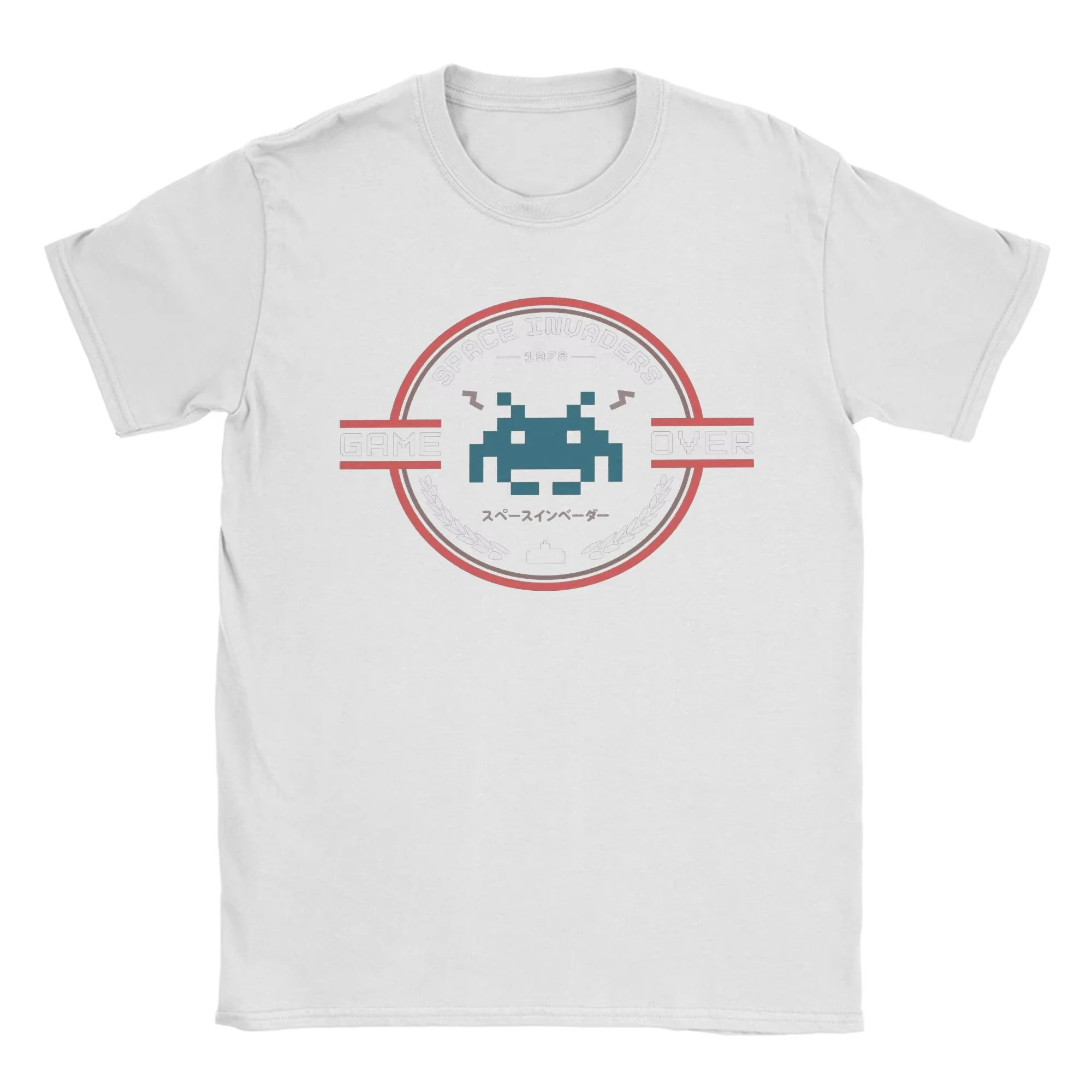 

Мужские футболки Space Invaders, хлопковые новые футболки с круглым вырезом, одежда с короткими рукавами, подарок на день рождения