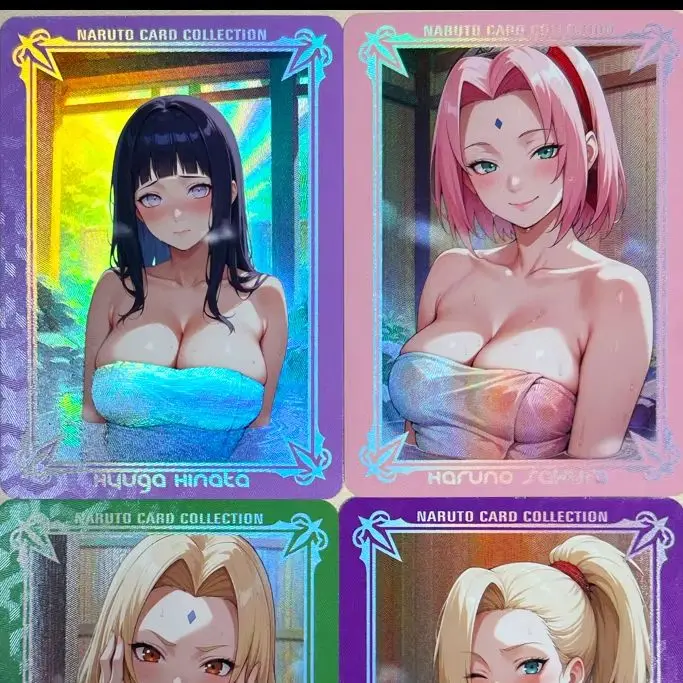 

BLBU ACG OPCG Card One Piece Collectible Card Tsunade Hinata Sexy Anime Card NARUTO Card Naked bath towel DIY Card Boys gifts