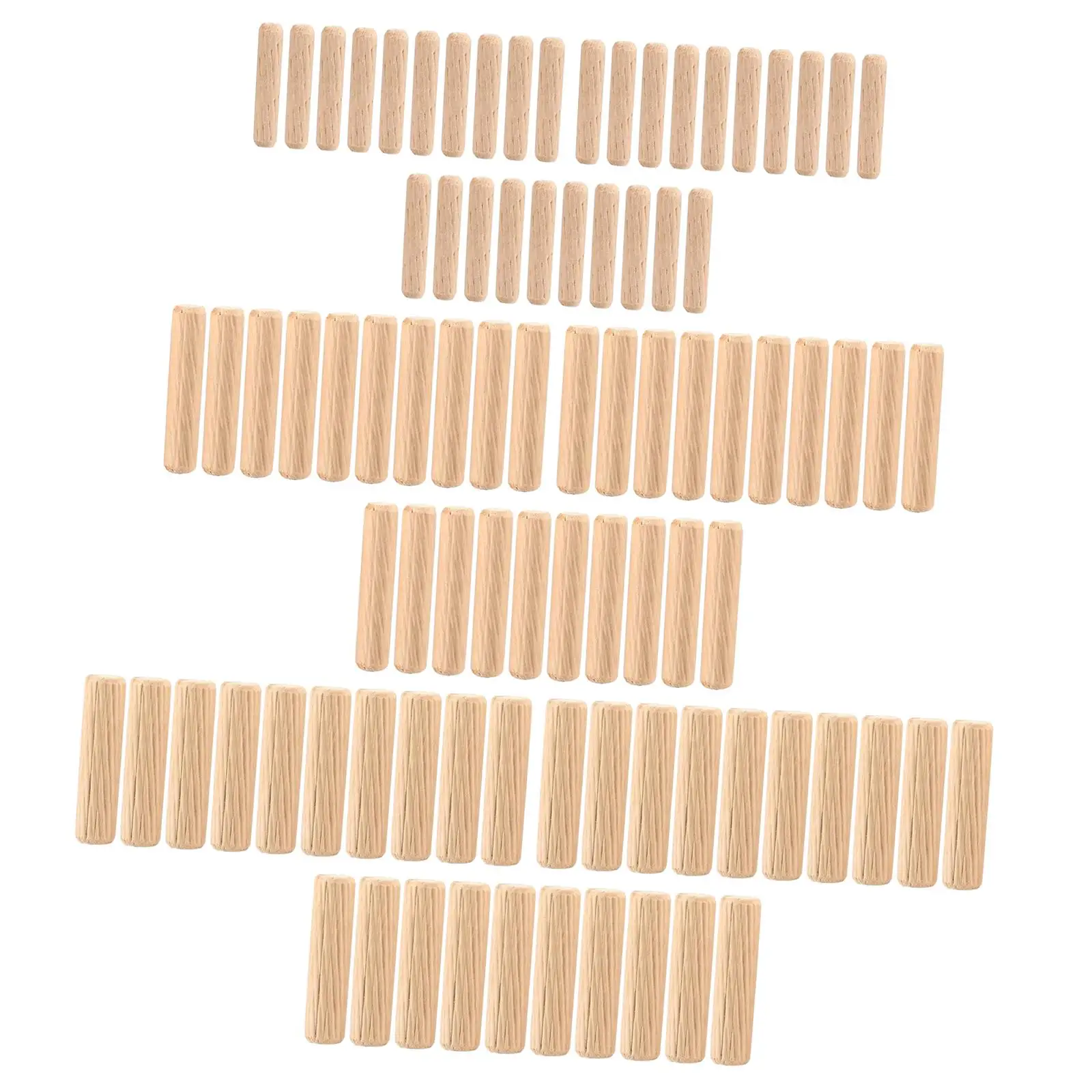90 Pieces Wooden Dowel Pins Assortment Pegs Assorted for Craft Round M6 M8 M10 Wooden Dowels for Cabinet Splicing Connecting