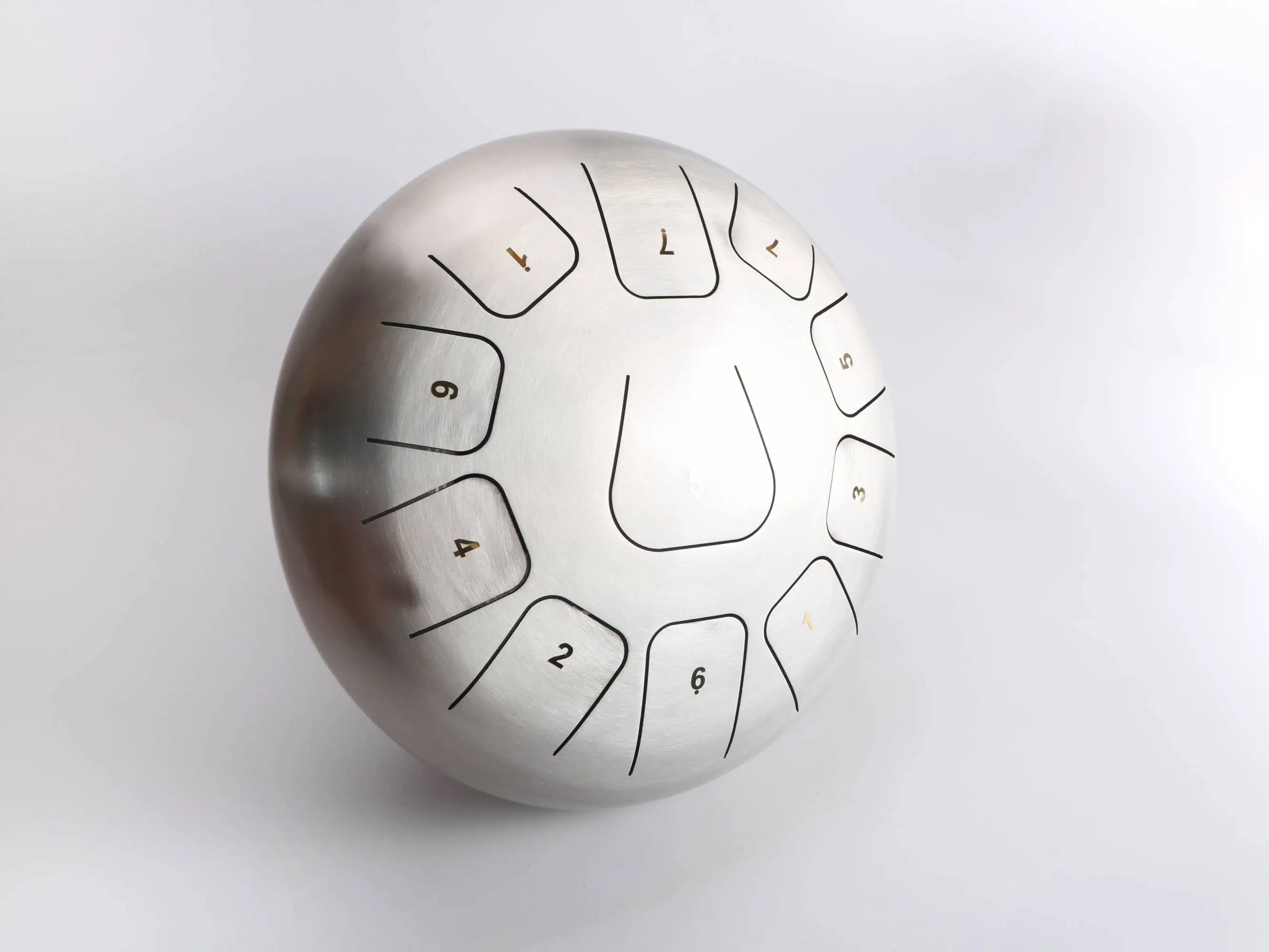Tongue Drum Nickel Alloy Montessori Educational Children Learning 12 Scales Key Type 8'10'12' Size