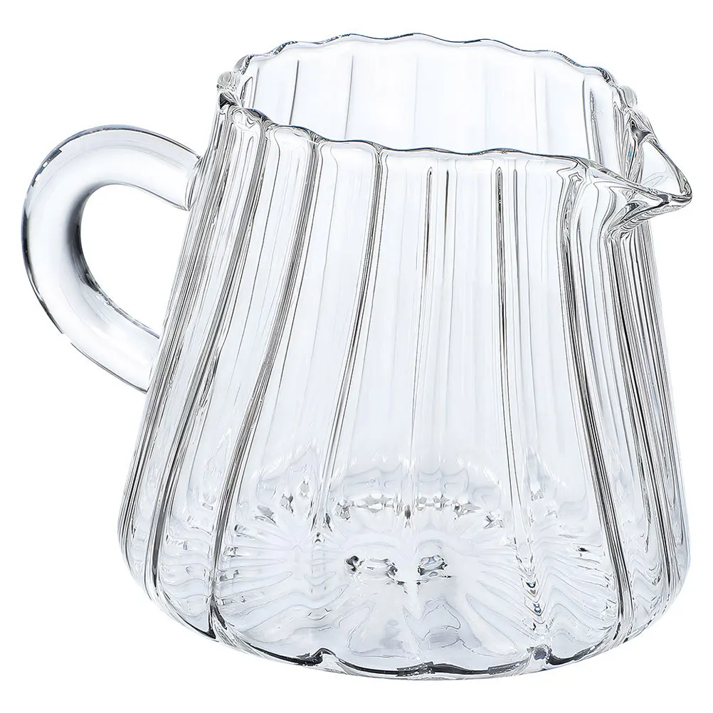 

350Ml Small Transparent Milk Pitcher Glass Coffee Frothing Jug for Espresso Cappuccino Home Office Cafe Use