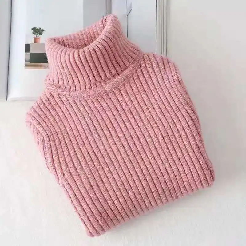 Autumn Boys Girls Turtleneck Sweaters Winter Kids Clothes Warm Pullovers Girls Knitted Sweater Baby Boy Wool Coat Tops 2Y-9Y